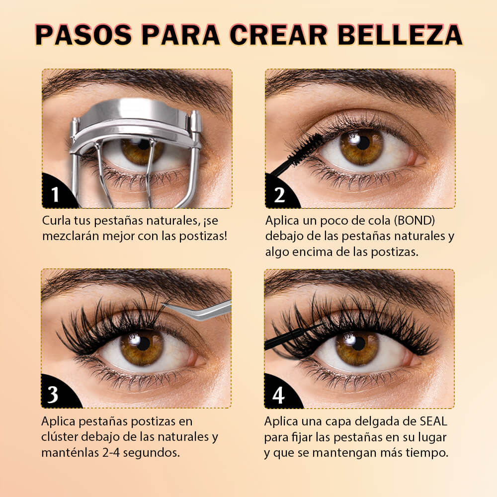 Kit De Extensión De Pestañas DIY PASOS PARA CREAR BELLEZA