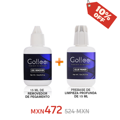 Primer Para Extensiones De Pestañas 15ML+Removedor de Gel 15ML