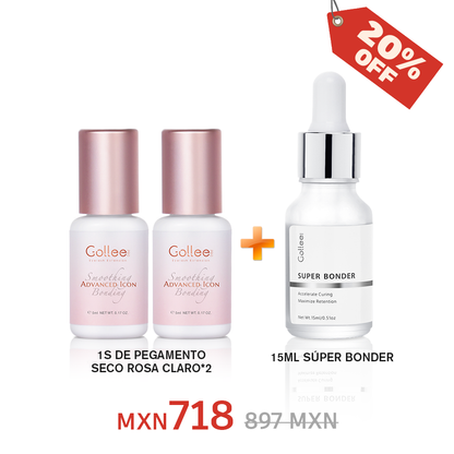 2 Bottllas 5ML Adhesivo Expert Para Extensión De Pestañas+Super Bonder De 15ML