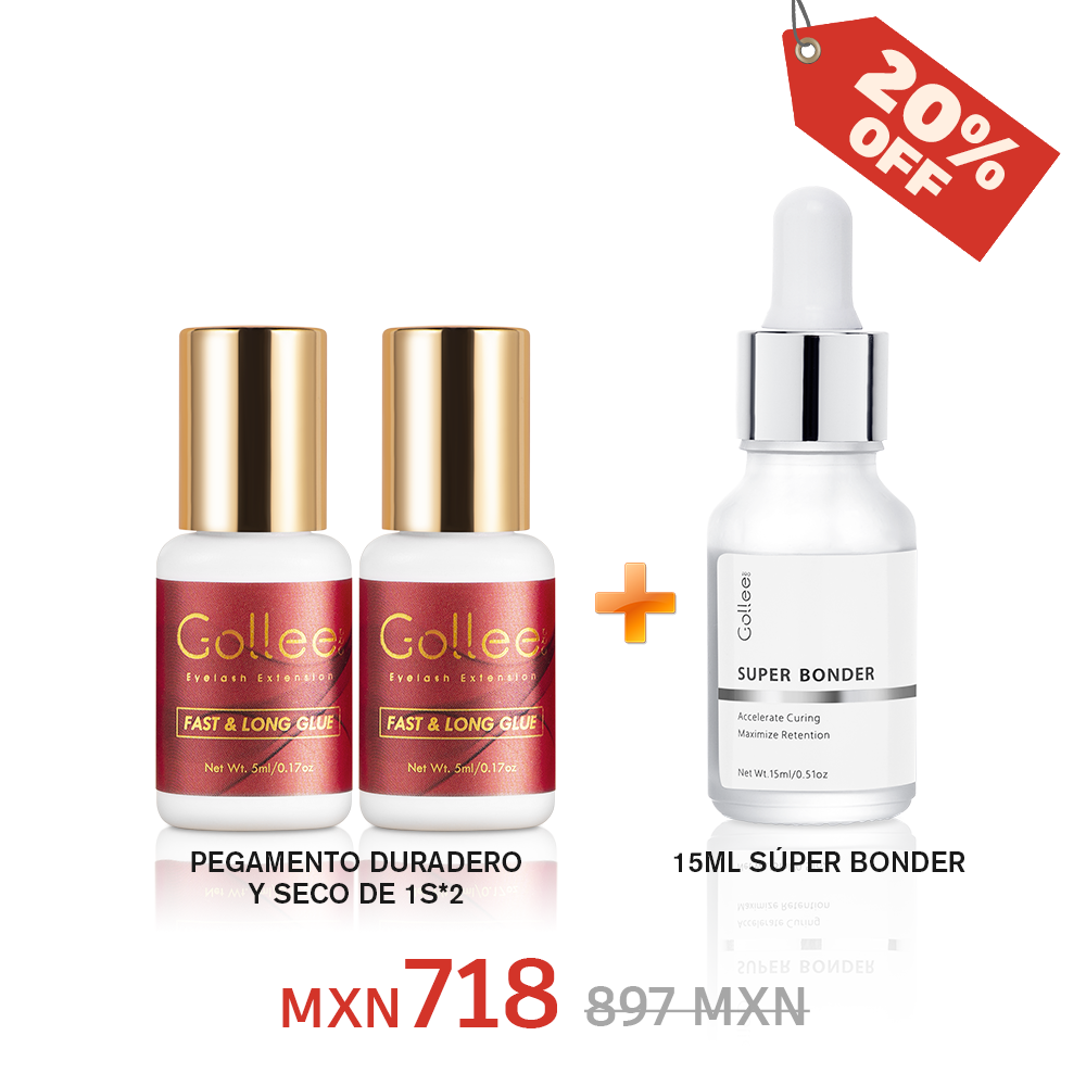 2 Bottllas 5ML Adhesivo Expert Para Extensión De Pestañas+Super Bonder De 15ML