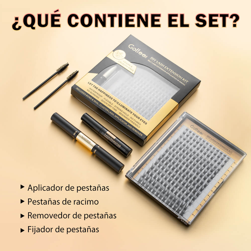 Kit De Extensión De Pestañas DIY QUE CONTIENE EL SET
