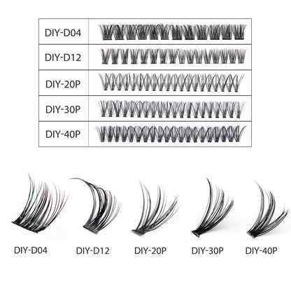 Kit De Extensión De Pestañas DIY Tipo Duro 280 Grupos